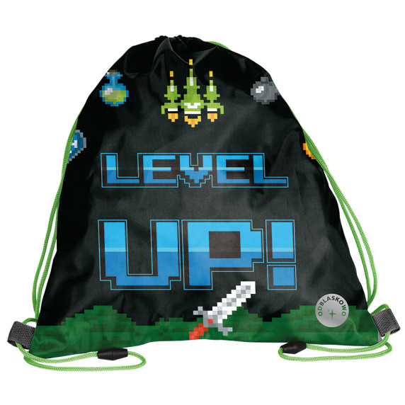 Školský set PASO Minecraft  Level UP PASO - školská taška, vak na telocvik, peračník