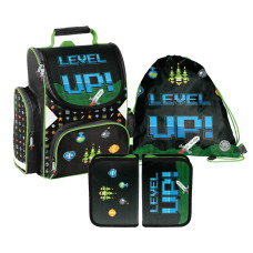 Školský set PASO Minecraft  Level UP PASO - školská taška, vak na telocvik, peračník Preview