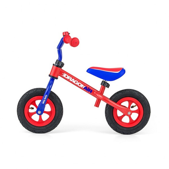 Detské cykloodrážadlo Milly Mally Dragon AIR 10" - fialovo-červené