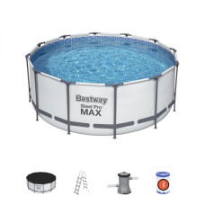 Bazén s konštrukciou 366 x 122 cm BESTWAY 56420 Steel Pro Max + kartušová filtrácia a schodíky Preview