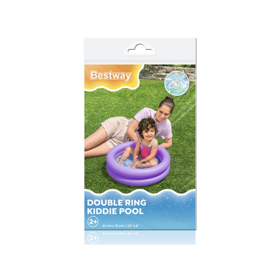 Detský nafukovací bazén 61 x 15 cm BESTWAY 51061 - fialový