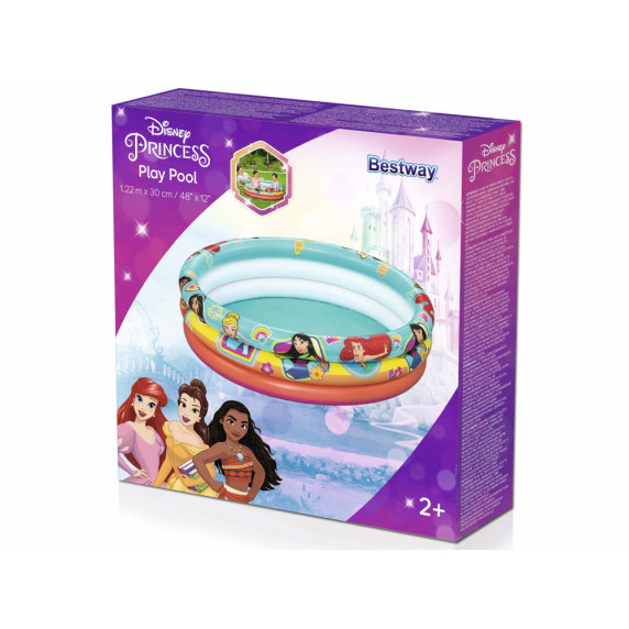 Detský nafukovací bazén 122 x 30 cm grafika Disney princezné BESTWAY 91099