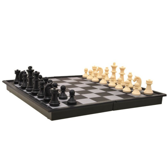 Spoločenská hra 2v1 magnetické šachy + dáma Inlea4Fun CHESS & CHECKERS