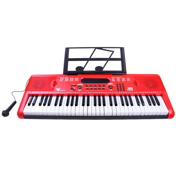 Syntetizátor s mikrofónom 61 klávesov Inlea4Fun MUSICIAN NOTE - červený