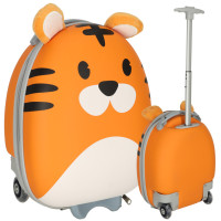 Detský cestovný kufrík na kolieskach - tiger 