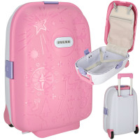 Detský cestovný kufrík na kolieskach 43 x 30 x 19 cm - ružový 