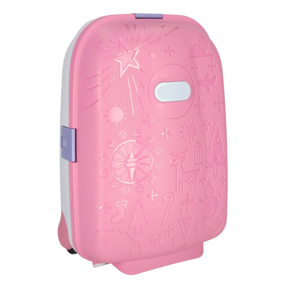 Detský cestovný kufrík na kolieskach 43 x 30 x 19 cm - ružový