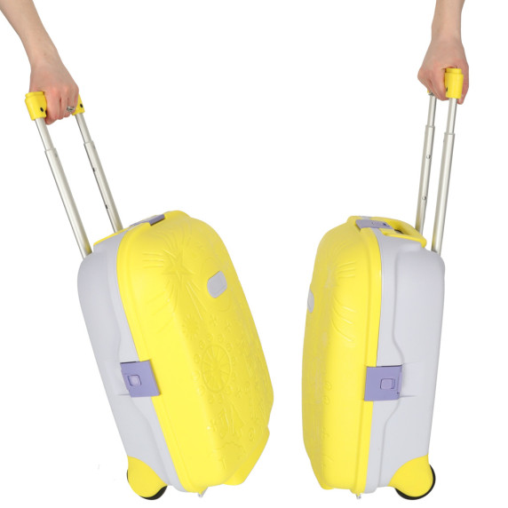 Detský cestovný kufrík na kolieskach 43 x 30 x 19 cm - žltý