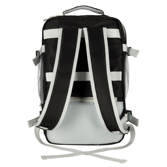 Cestovný batoh, príručná batožina do lietadla s otvorom pre USB kábel 45 x 16 x 28 cm - čierny