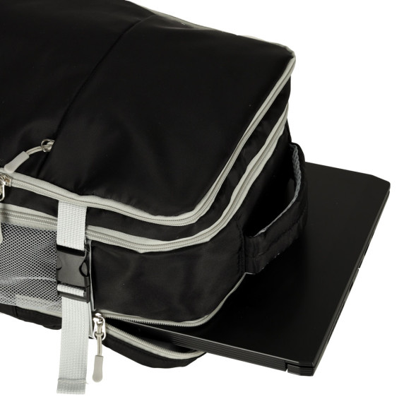 Cestovný batoh, príručná batožina do lietadla s otvorom pre USB kábel 45 x 16 x 28 cm - čierny