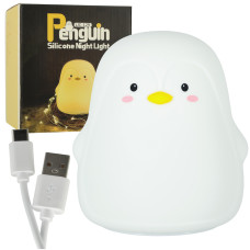Detská nočná LED lampa silikónová PENGUIN - tučniak Preview