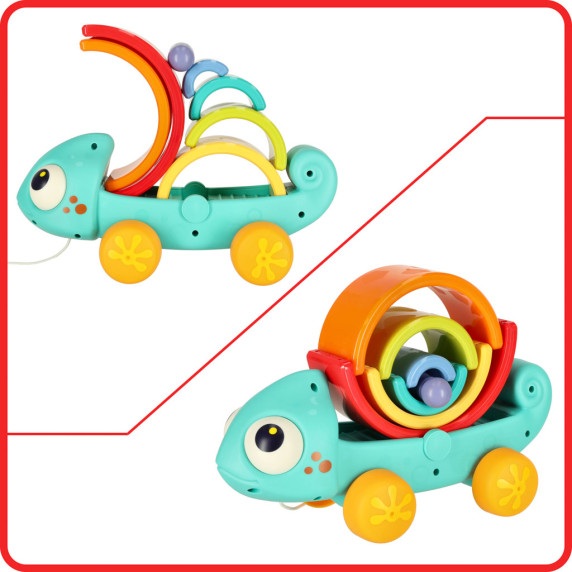 Vzdelávacia hračka Montessori triedič chameleón