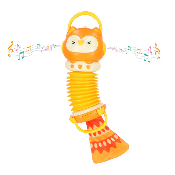 Detská harmonika Sovička Inlea4Fun BABY OWL ACCORDION - oranžová