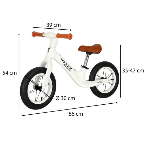 Detské cykloodrážadlo TRIKE FIX Balance PRO - biele