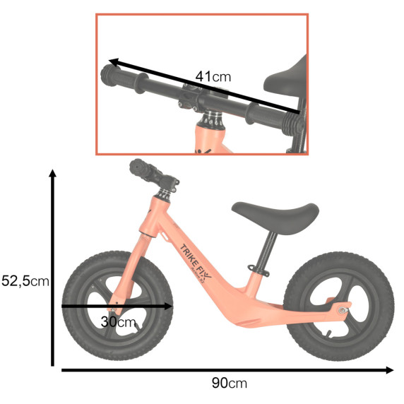 Detské cykloodrážadlo TRIKE FIX ACTIVE X2 - oranžové