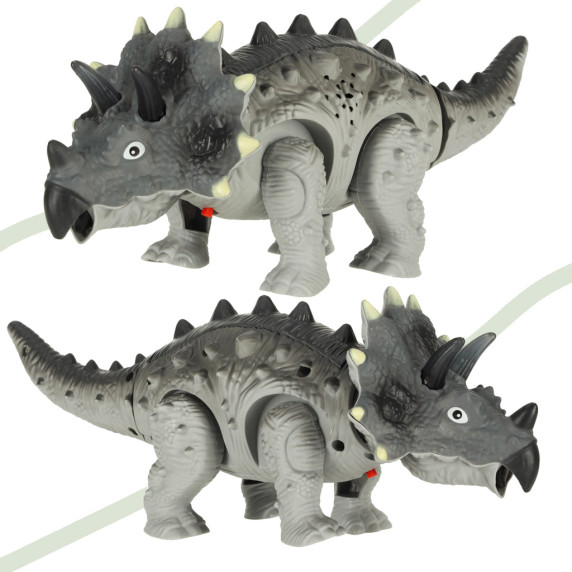 Dinosaurus figúrka na batérie - Triceratops Inlea4Fun DINO SPACE