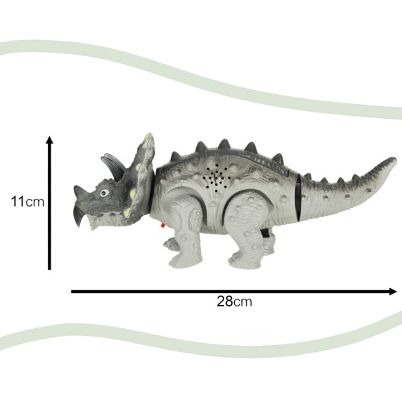 Dinosaurus figúrka na batérie - Triceratops Inlea4Fun DINO SPACE