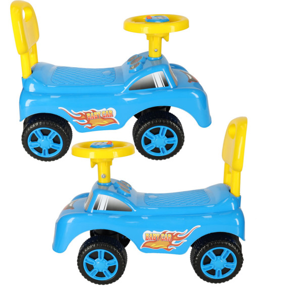 Detské odrážadlo s klaksónom Inlea4Fun BABY CAR - modré