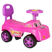 Detské odrážadlo s klaksónom Inlea4Fun BABY CAR - ružové 