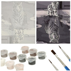 Maľovanie podľa čísiel 40 x 50 cm - mačka a tiger Preview
