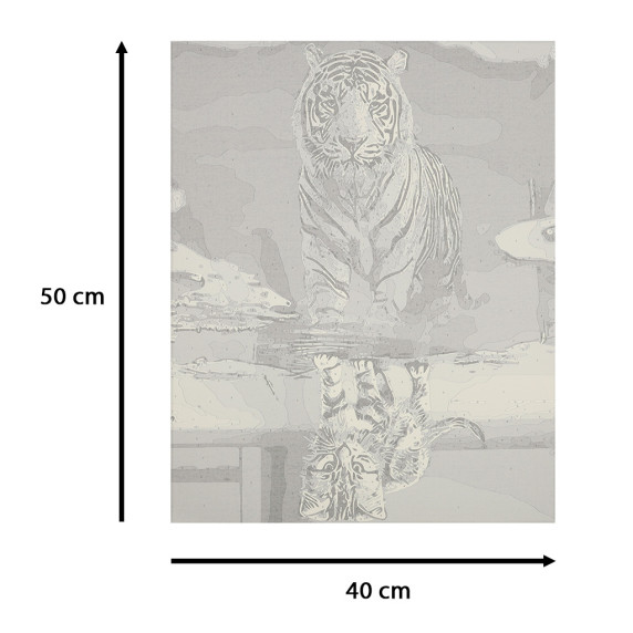 Maľovanie podľa čísiel 40 x 50 cm - mačka a tiger