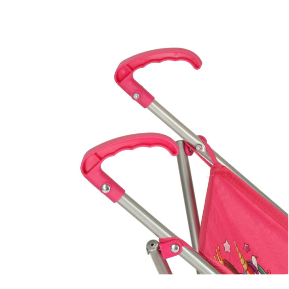 Golfový kočík pre bábiky princezná s jednorožcom - ružový