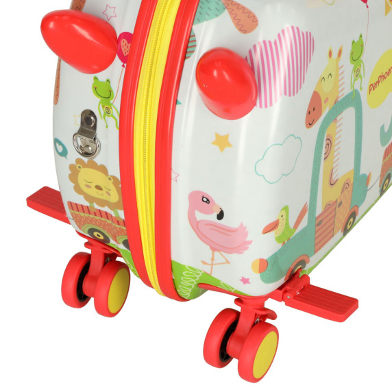Detský cestovný kufrík na kolieskach PerPhoenix - Zoo zvieratká