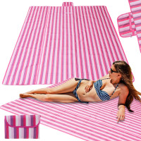 Plážová podložka, pikniková deka 200 x 200 cm - ružová 