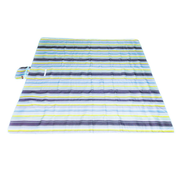 Plážová podložka, pikniková deka 200 x 200 cm - modrá