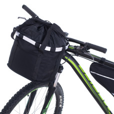 Predný skladací košík na bicykel - čierny Preview