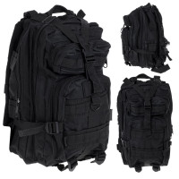 Taktický turistický batoh s 5 vreckami 25 l - čierny 