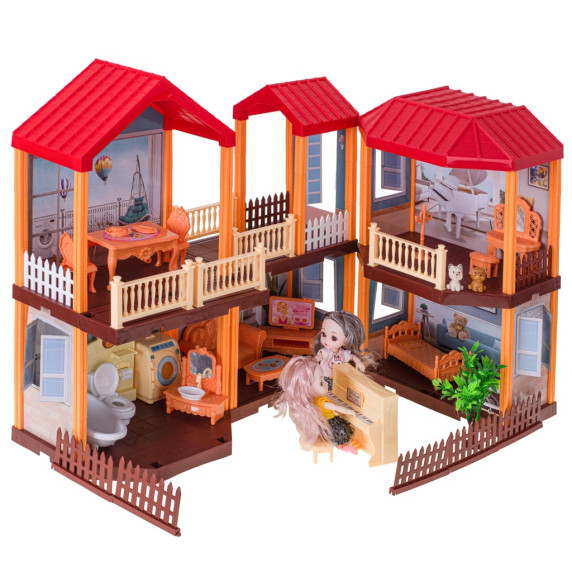 Domček pre bábiky s doplnkami 158 prvkov DREAM HOUSE
