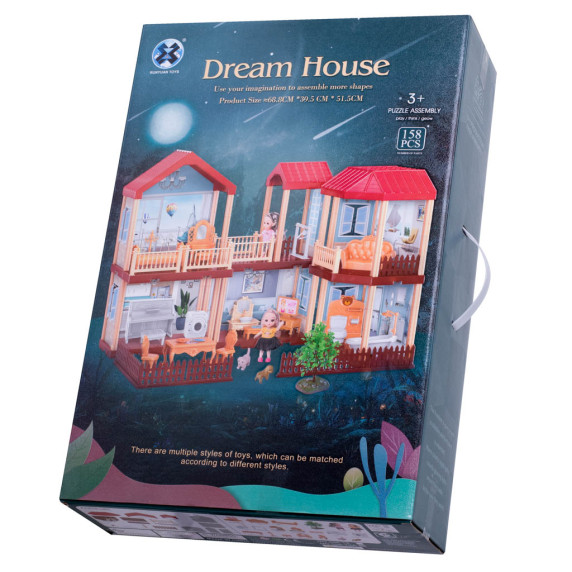 Domček pre bábiky s doplnkami 158 prvkov DREAM HOUSE