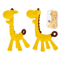 Silikónové hryzátko KAICHI - žltá žirafa 