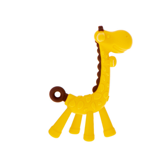 Silikónové hryzátko KAICHI - žltá žirafa