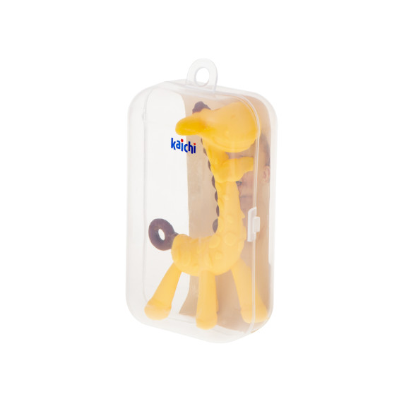 Silikónové hryzátko KAICHI - žltá žirafa