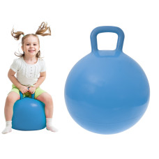 Detská skákacia lopta s madlom 45 cm - modrá Preview