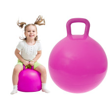 Detská skákacia lopta s madlom 45 cm - ružová Preview
