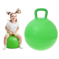 Detská skákacia lopta s madlom 45 cm - zelená 
