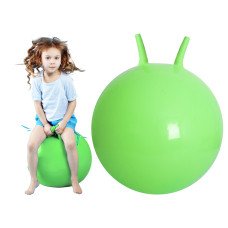 Detská skákacia lopta s uškami 65 cm - zelená 