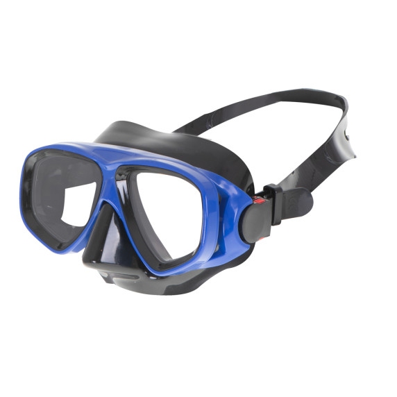 Potápačská maska, ​​plavecké okuliare - čierne, modré