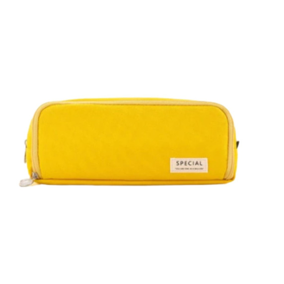 Peračník, kozmetická taška 22 x 5 x 9 cm s 3 priehradkami - žltá