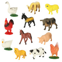 Figúrky - zvieratá z farmy 12 kusov FARM ANIMALS 