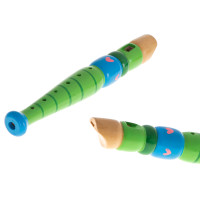 Drevená flauta 20 cm - modrá/zelená 