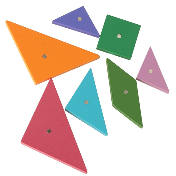 Magnetická knižka 3D puzzle - tangram bloky