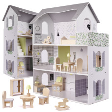 Drevený domček pre bábiky 70 cm WOODEN DOLLHOUSE Preview