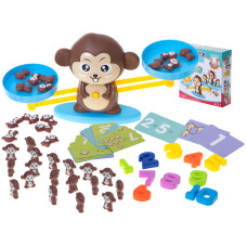 Vzdelávacia hračka, matematická pomôcka váha Inlea4Fun MONKEY BALANCE - opica 