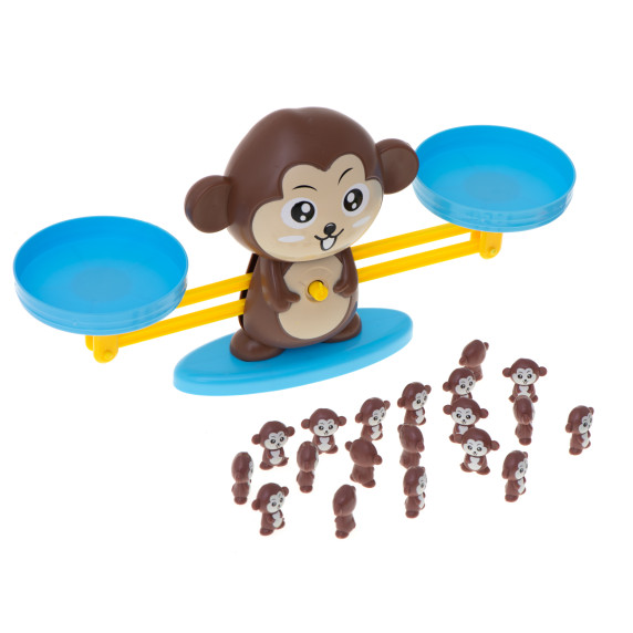 Vzdelávacia hračka, matematická pomôcka váha Inlea4Fun MONKEY BALANCE - opica