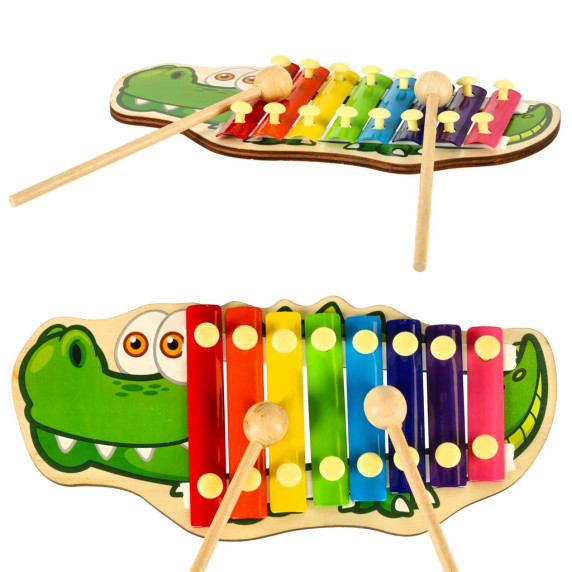 Detský xylofón v tvare krokodíla Inlea4Fun