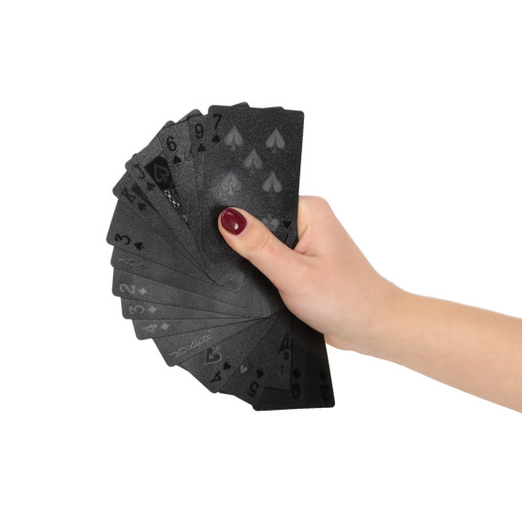 Plastové hracie karty 54 kusov - čierne